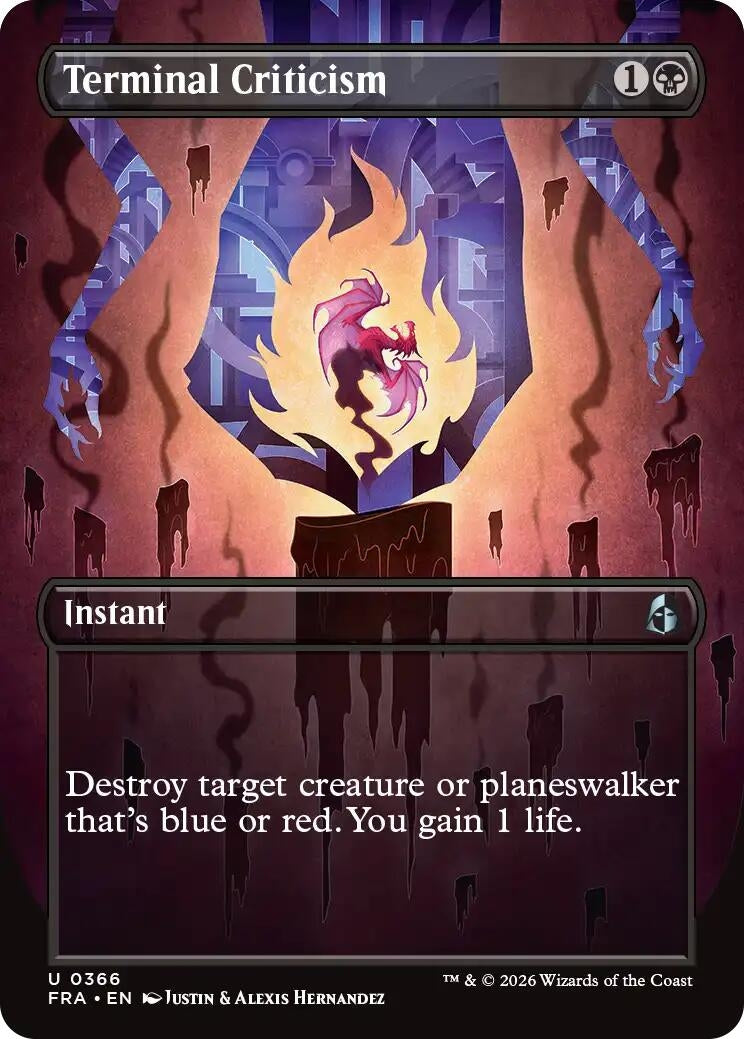 Image for Terminal Criticism (Borderless) (366) (Reality Fracture) (FRA) - Magic: The Gathering