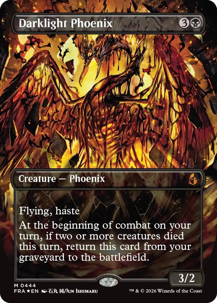 Image for Darklight Phoenix (Borderless) (0444) (444) (Reality Fracture) (FRA) - Magic: The Gathering