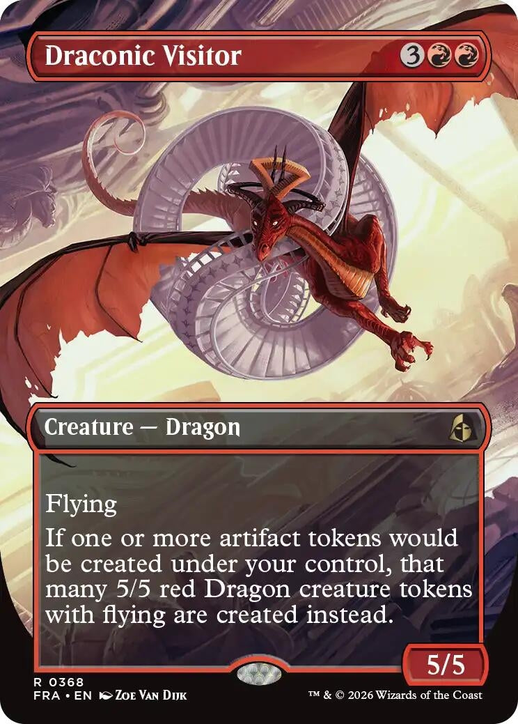 Image for Draconic Visitor (Borderless) (368) (Reality Fracture) (FRA) - Magic: The Gathering
