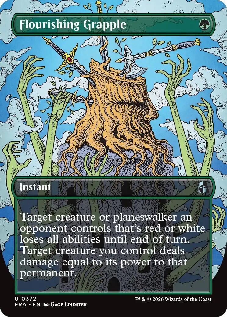 Image for Flourishing Grapple (Borderless) (372) (Reality Fracture) (FRA) - Magic: The Gathering
