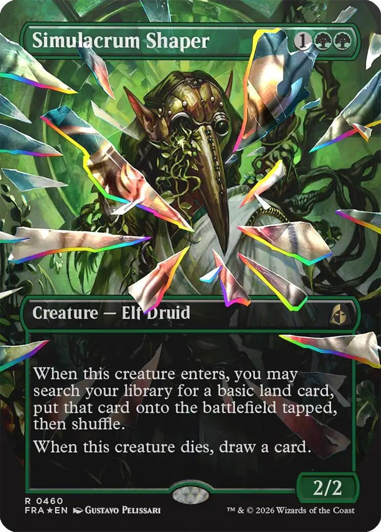 Image for Simulacrum Shaper (Borderless) (Facet Foil) (460) (Reality Fracture) (FRA) - Magic: The Gathering