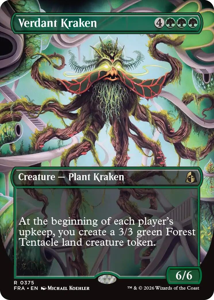 Image for Verdant Kraken (Borderless) (375) (Reality Fracture) (FRA) - Magic: The Gathering