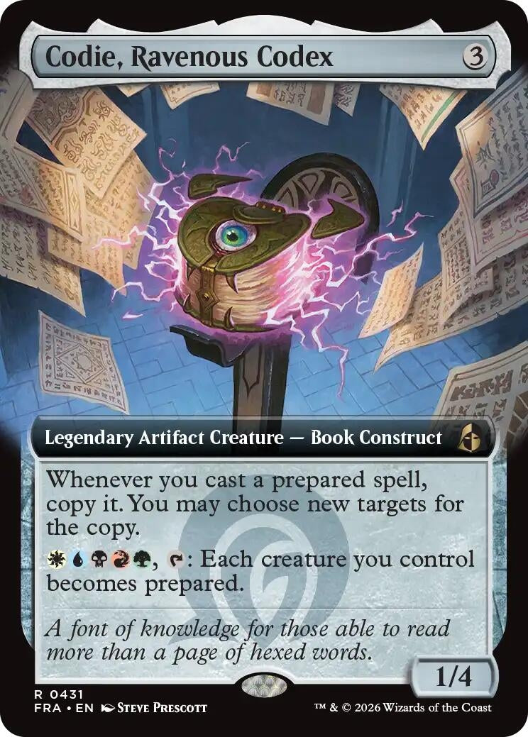 Image for Codie, Ravenous Codex (Extended Art) (431) (Reality Fracture) (FRA) - Magic: The Gathering