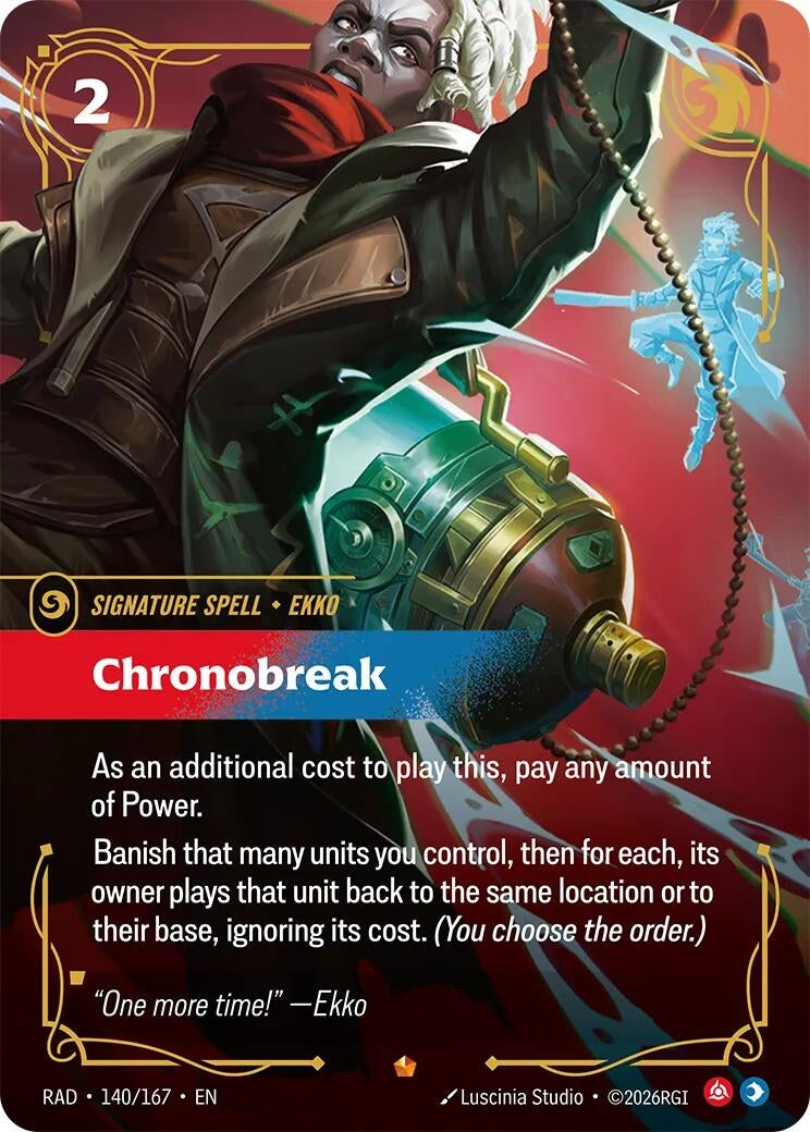 Image for Chronobreak (140/167) (Radiance) (RAD) - Riftbound: League of Legends Trading Card Game
