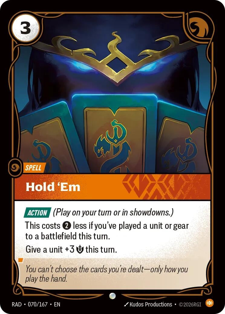 Image for Hold 'Em (070/167) (Radiance) (RAD) - Riftbound: League of Legends Trading Card Game