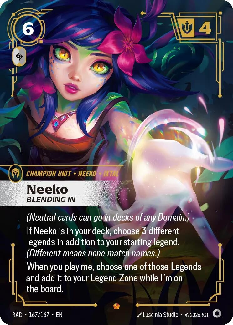 Image for Neeko, Bleeding In (167/167) (Radiance) (RAD) - Riftbound: League of Legends Trading Card Game