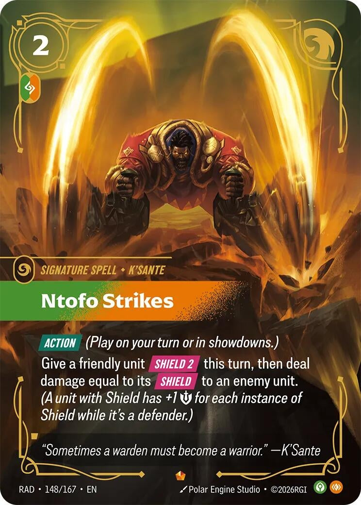 Image for Ntofo Strikes (148/167) (Radiance) (RAD) - Riftbound: League of Legends Trading Card Game