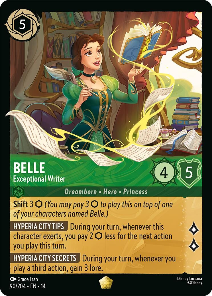 Image for Belle - Exceptional Writer (90/204) (Hyperia City) (14) - Disney Lorcana