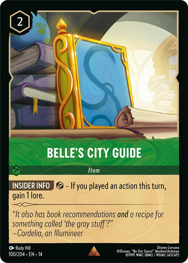 Image for Belle's City Guide (100/204) (Hyperia City) (14) - Disney Lorcana