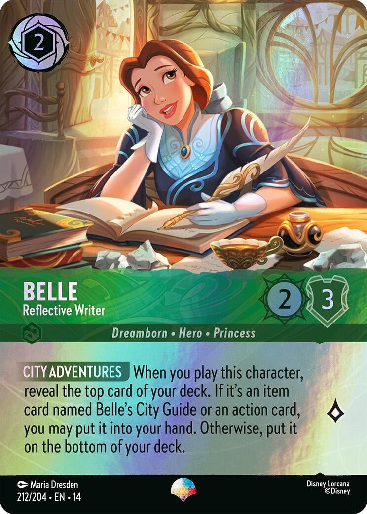 Image for Belle - Reflective Writer (Epic) (212/204) (Hyperia City) (14) - Disney Lorcana