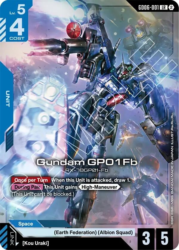Image for Gundam GP01Fb (GD06-001) (Stardust Trails) (GD06) - Gundam Card Game