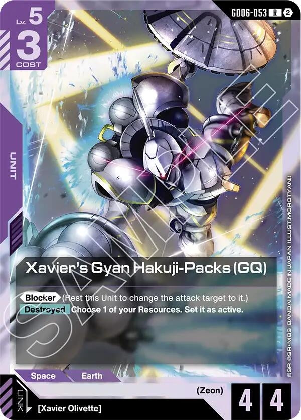 Image for Xavier's Gyan Hakuji-Packs (GQ) (GD06-053) (Stardust Trails) (GD06) - Gundam Card Game