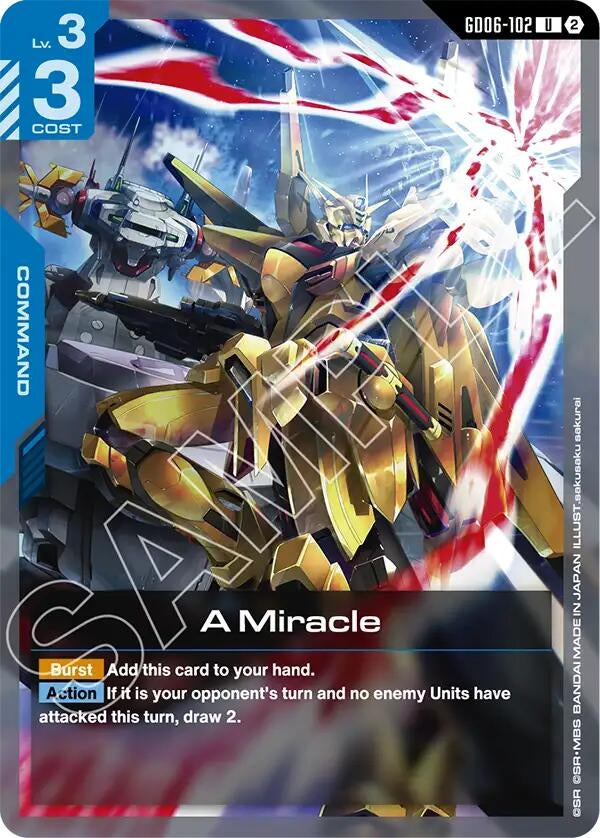 Image for A Miracle (GD06-102) (Stardust Trails) (GD06) - Gundam Card Game