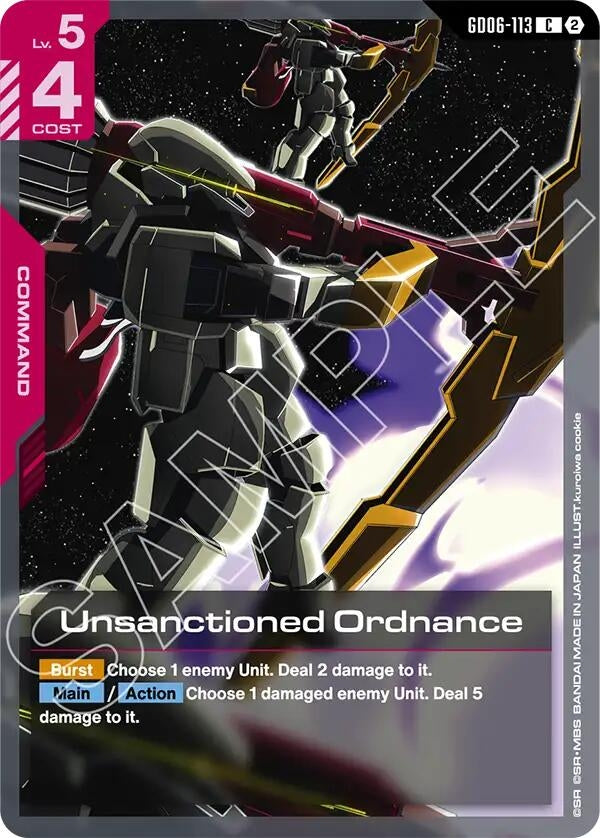 Image for Unsanctioned Ordnance (GD06-113) (Stardust Trails) (GD06) - Gundam Card Game
