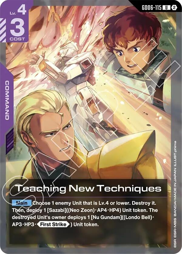 Image for Teaching New Techniques (GD06-115) (Stardust Trails) (GD06) - Gundam Card Game