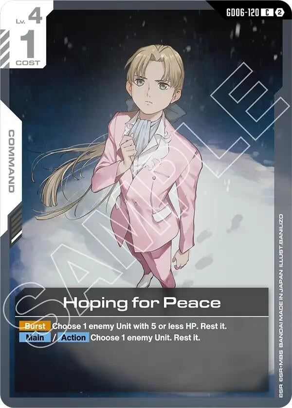 Image for Hoping for Peace (GD06-120) (Stardust Trails) (GD06) - Gundam Card Game