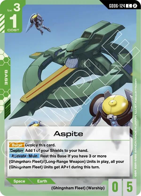 Image for Aspite (GD06-124) (Stardust Trails) (GD06) - Gundam Card Game