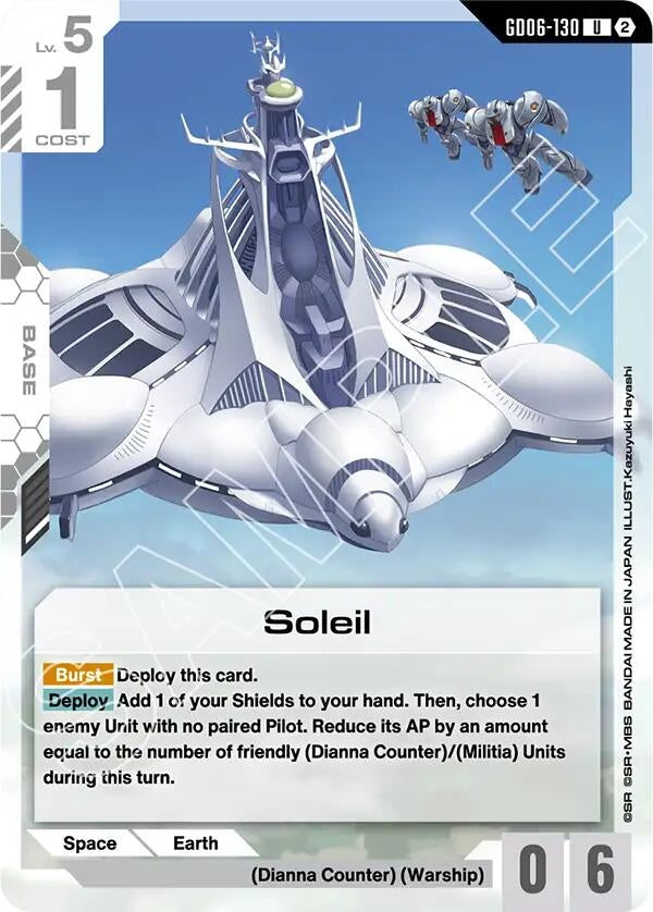 Image for Soleil (GD06-130) (Stardust Trails) (GD06) - Gundam Card Game