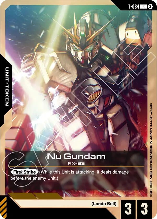 Image for Nu Gundam (T-034) Token (T-034) (Stardust Trails) (GD06) - Gundam Card Game