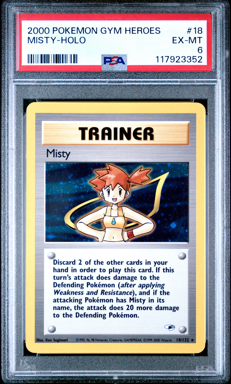 PSA 6 MISTY-HOLO 2000 POKEMON GYM HEROES