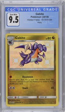 *** CGC GEM MINT 9.5***2019 Hidden Fates Gabite Shiny Rare