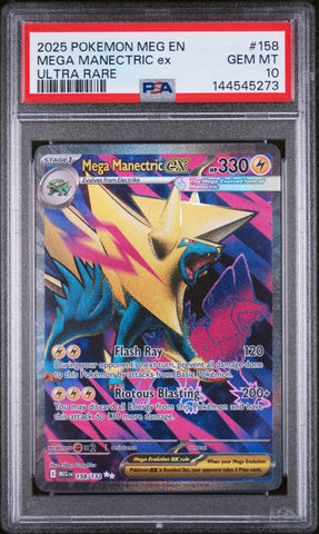 PSA 10 - MEGA MANECTRIC ex ULTRA RARE 2025 POKEMON MEG EN-MEGA EVOLUTION