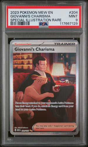 PSA 9 - GIOVANNI'S CHARISMA SPECIAL ILLUSTRATION RARE 2023 POKEMON MEW EN-151
