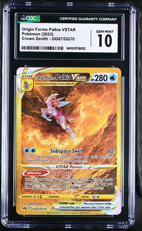 *** CGC GEM MT 10***2023 POKEMON Crown Zenith Origin Forme Palkia VSTAR