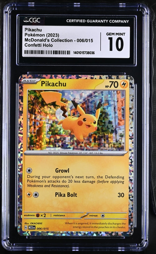 *** CGC GEM MT 10***2023 McDonald's Collection - M23 EN Pikachu