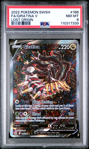 PSA 8 - FA/GIRATINA V LOST ORIGIN 2022 POKEMON SWORD & SHIELD LOST ORIGIN