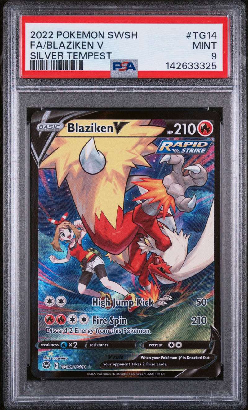PSA 9 - FA/BLAZIKEN V SILVER TEMPEST 2022 POKEMON SWORD & SHIELD SILVER TEMPEST