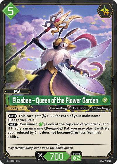 Image for Elizabee – Queen of the Flower Garden (EBP01-053) (Booster Pack "Dawn of Palpagos") (EBP01) - Palworld Official Card Game