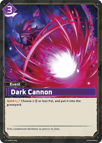 Image for Dark Cannon (EBP01-096) (Booster Pack "Dawn of Palpagos") (EBP01) - Palworld Official Card Game