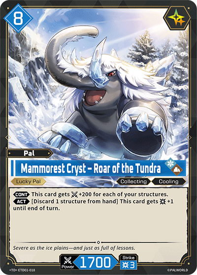 Image for Mammorest Cryst – Roar of the Tundra (ETD01-018) (Trial Deck "Dawn of Palpagos Red・Blue") (ETD01) - Palworld Official Card Game