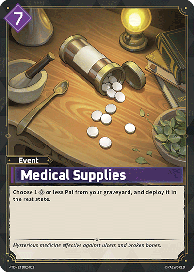 Image for Medical Supplies (ETD02-022) (Trial Deck "Dawn of Palpagos Green・Purple") (ETD02) - Palworld Official Card Game