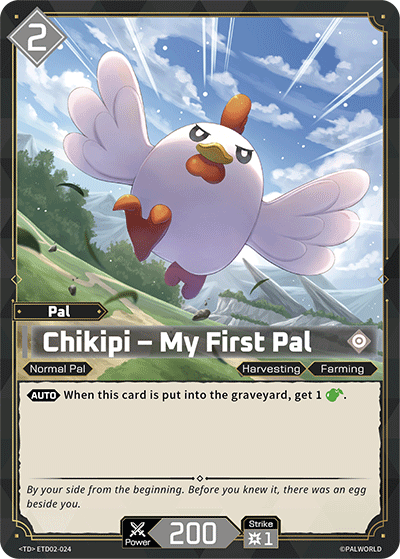 Image for Chikipi – My First Pal (ETD02-024) (Trial Deck "Dawn of Palpagos Green・Purple") (ETD02) - Palworld Official Card Game