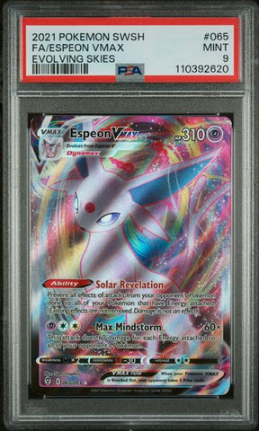 2021 POKEMON SWORD & SHIELD EVOLVING SKIES #065 FA/ESPEON VMAX EVOLVING SKIES