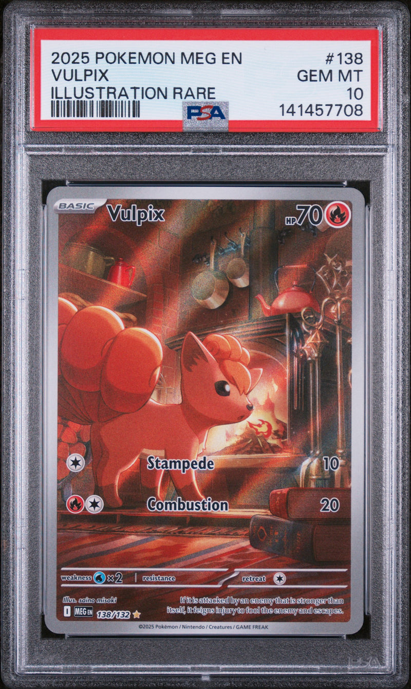 PSA 10 - VULPIX ILLUSTRATION RARE 2025 POKEMON MEG EN-MEGA EVOLUTION