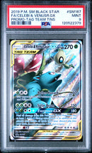 PSA 9 - FA/CELEBI & VENUSR.GX PROMO-TAG TEAM TINS 2019 POKEMON SM BLACK STAR PROMO