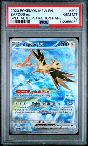 PSA 10 - ZAPDOS ex SPECIAL ILLUSTRATION RARE 2023 POKEMON MEW EN-151