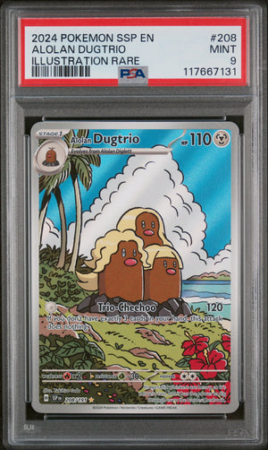 PSA 9 - ALOLAN DUGTRIO ILLUSTRATION RARE 2024 POKEMON SSP EN-SURGING SPARKS