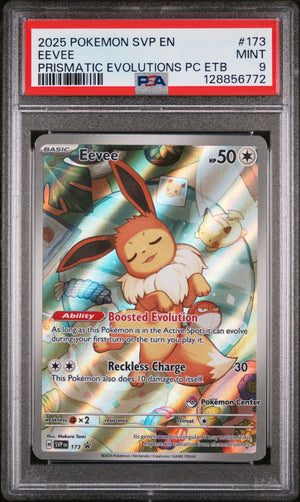 PSA 9 - EEVEE PRISMATIC EVOLUTIONS PC ETB 2025 POKEMON SVP EN-SV BLACK STAR PROMO PSA MINT 9