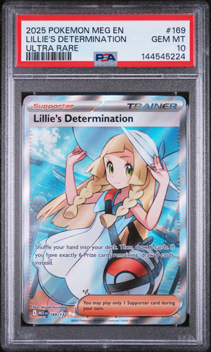 PSA 10 - LILLIE'S DETERMINATION ULTRA RARE 2025 POKEMON MEG EN-MEGA EVOLUTION