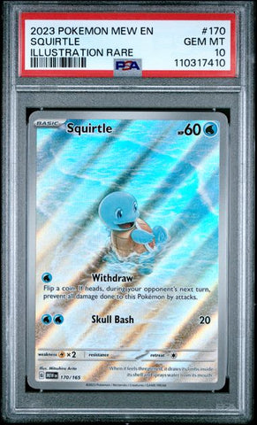 ***PSA 10***2023 POKEMON MEW EN-151 #170 SQUIRTLE ILLUSTRATION RARE