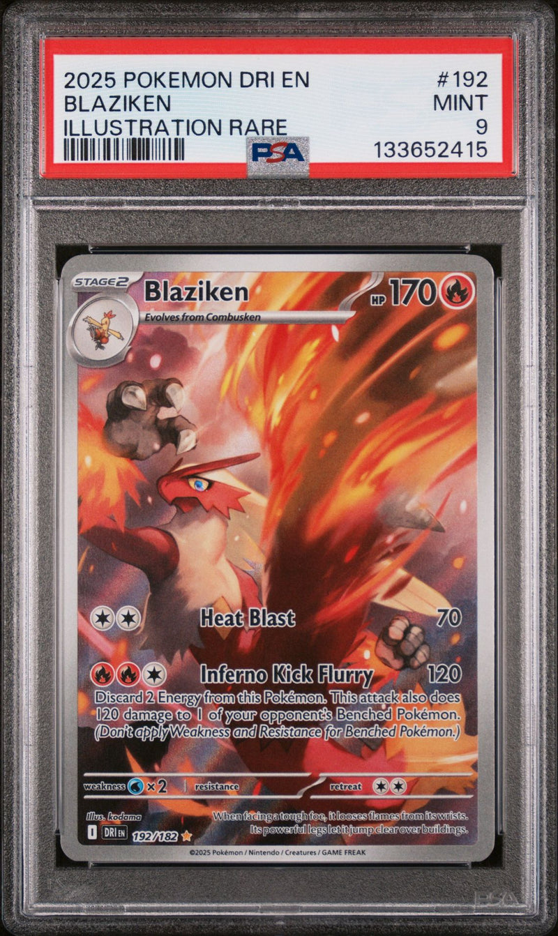 PSA 9 - BLAZIKEN ILLUSTRATION RARE 2025 POKEMON DRI EN-DESTINED RIVALS