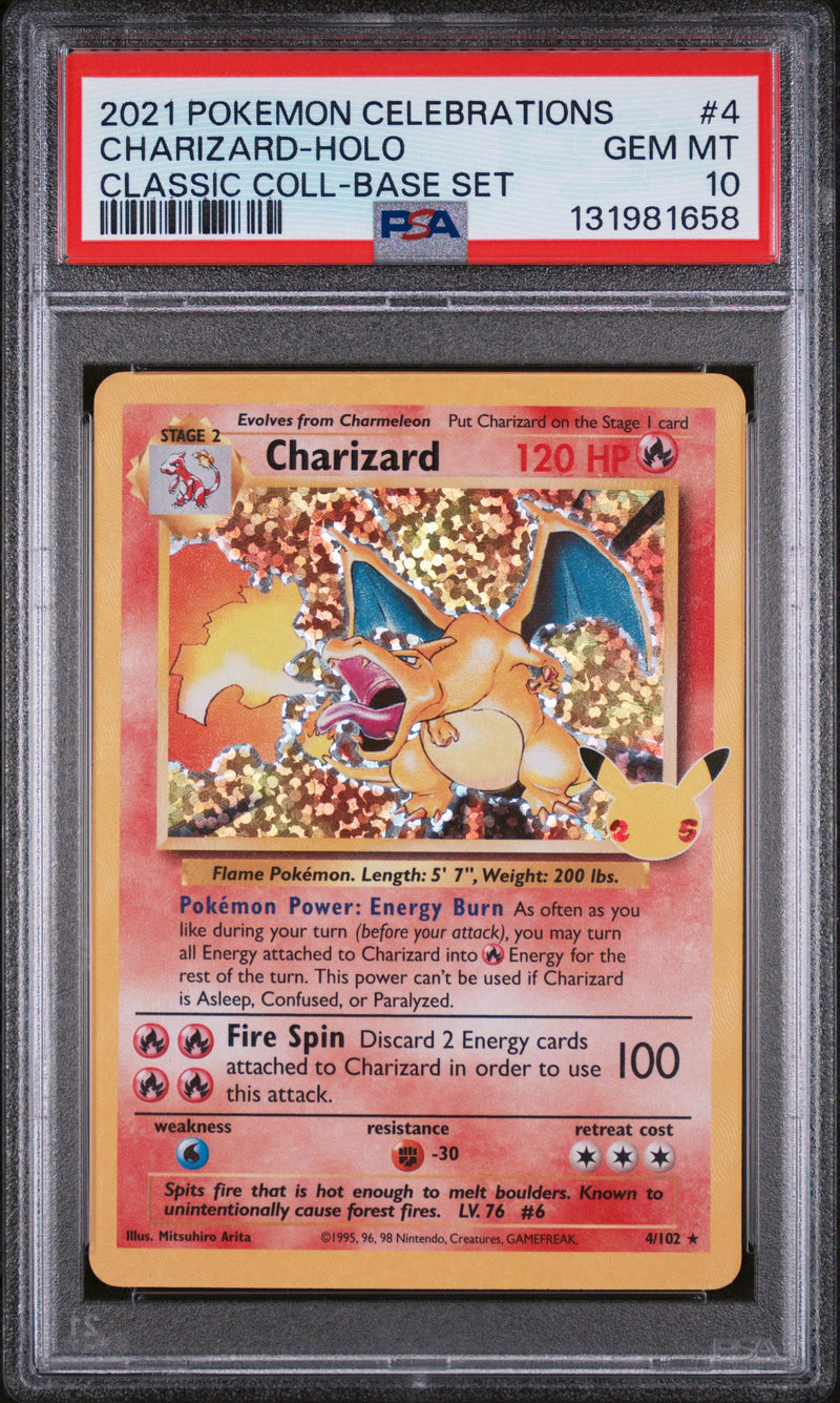 PSA 10 - CHARIZARD-HOLO CLASSIC COLL-BASE SET 2021 POKEMON CELEBRATIONS CLASSIC COLLECTION