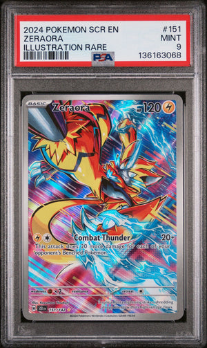 PSA 9 - ZERAORA ILLUSTRATION RARE 2024 POKEMON SCR EN-STELLAR CROWN