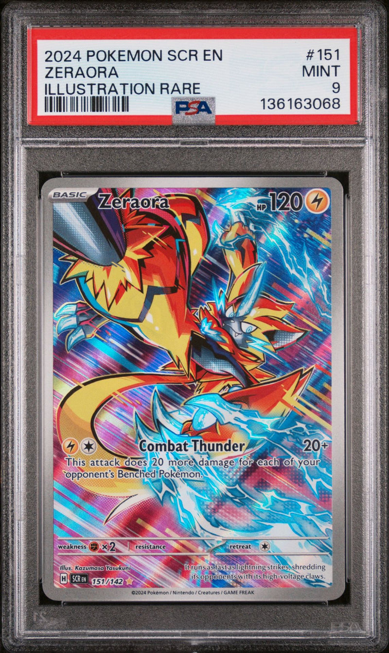PSA 9 - ZERAORA ILLUSTRATION RARE 2024 POKEMON SCR EN-STELLAR CROWN