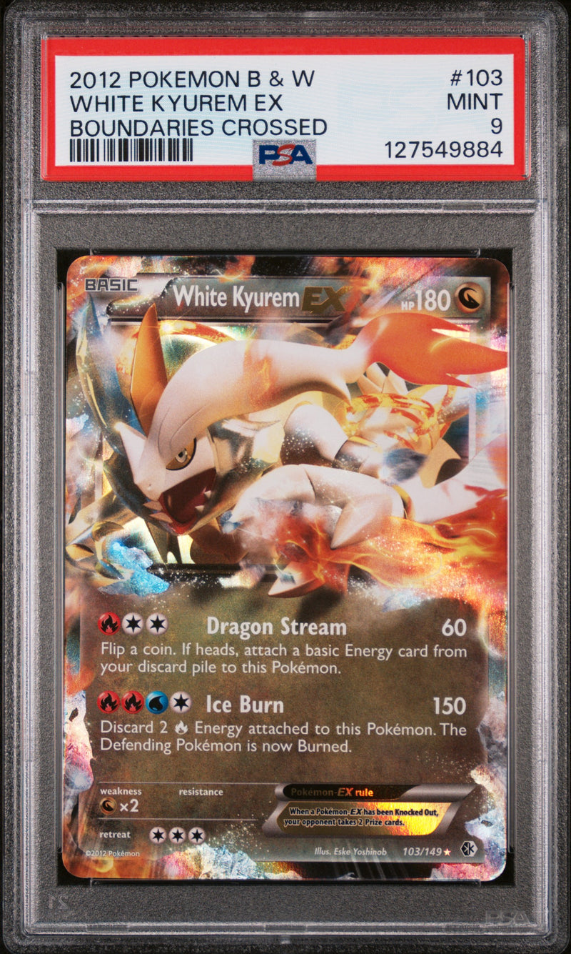 PSA 9 - WHITE KYUREM EX BOUNDARIES CROSSED 2012 POKEMON BLACK & WHITE BOUNDARIES CROSSED