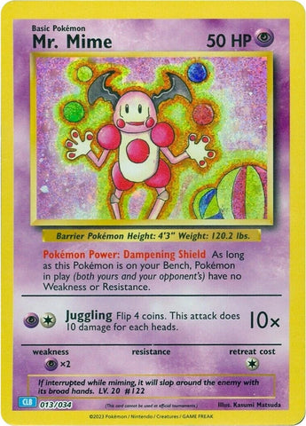 Mr. Mime 013/034 Trading Card Game Classic cgc 9